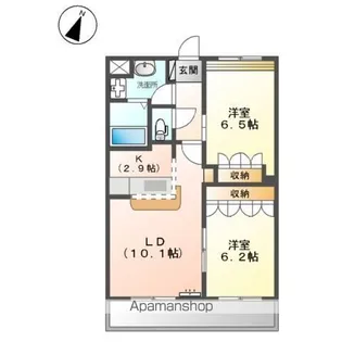ラ・ウィンクル【2階】の間取り