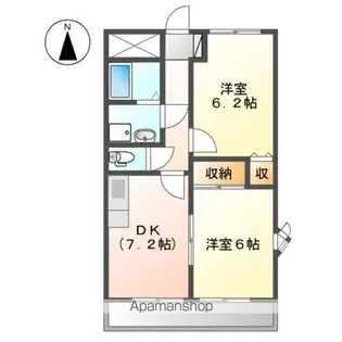 サンフォンテーヌ【1階】の間取り