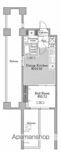 東京都新宿区市谷田町3丁目【マンション】の間取り