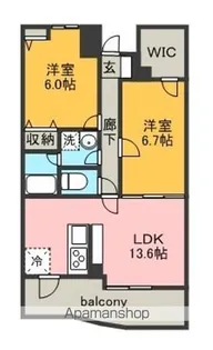 リバーパーク桜堤【3階】の間取り