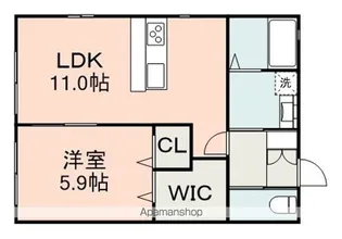 RUKIA 龍田【1階】の間取り