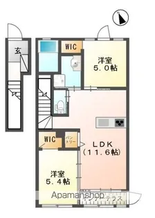ヴィラージュ【201号室】の間取り