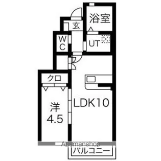 BEVERLY HILLS(ビバリーヒルズ) B棟【1階】の間取り