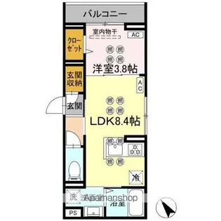 タウン庚午北【2階】の間取り