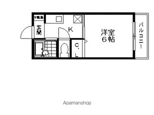 キャッスルコート【201号室】の間取り
