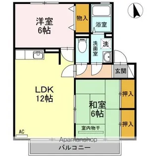 フルールメゾン B棟【2階】の間取り