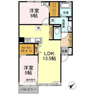 クレスト長束西【2階】の間取り