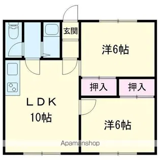 コーポタカ【202号室】の間取り