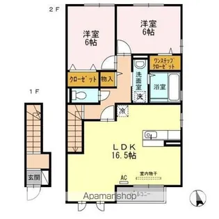 マロン・スクエア A棟【A207号室】の間取り