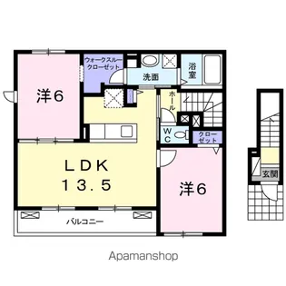 アリエッタA【2階】の間取り