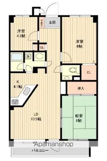 エスポワール八柱【6階】の間取り