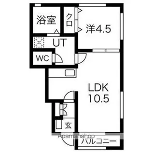 アバンセ B棟【1階】の間取り