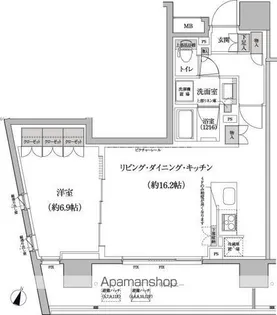 パークハビオ渋谷本町レジデンス【8階】の間取り