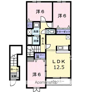 ヴィラージュⅢ【2階】の間取り