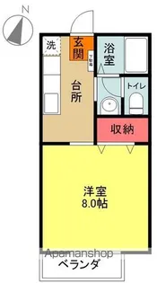 昭和コーポいわきB棟【B104号室】の間取り