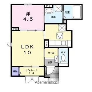 カルム メゾン【1階】の間取り