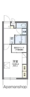 レオパレス島上【305号室】の間取り