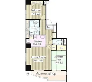 ラグーナ東池袋【2階】の間取り