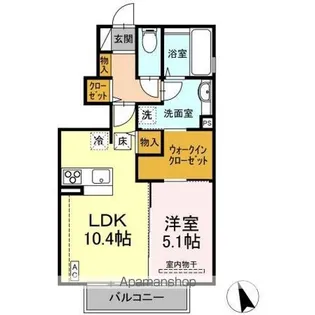 WITH D【1階】の間取り