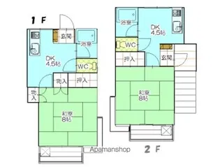 スターアベニューⅠⅡ【2階】の間取り