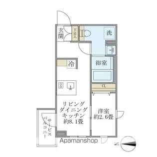LA PERLA NAKANO【1階】の間取り