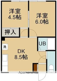 永興ハイツ【2階】の間取り