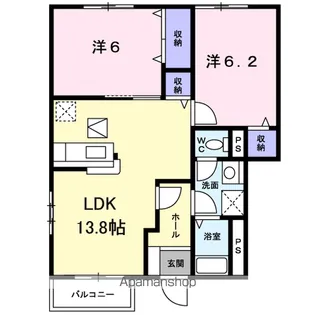どんぐり村 B【1階】の間取り