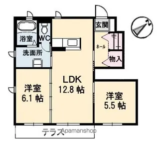 コスモコート【1階】の間取り