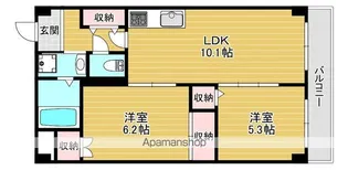 ヒルズシンメイ【5階】の間取り