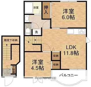 サンポエムC棟【202号室】の間取り