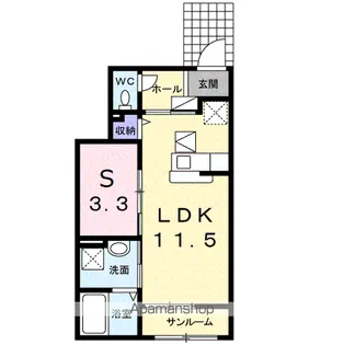 コンフォートK 十番館【1階】の間取り