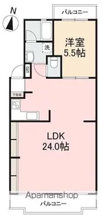 宮脇マンションB棟【303号室】の間取り