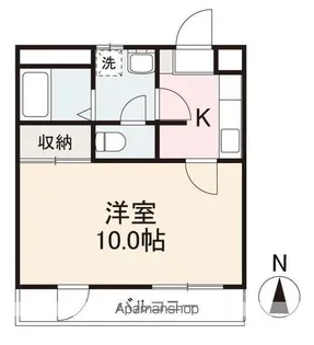 ウエストパル【1階】の間取り