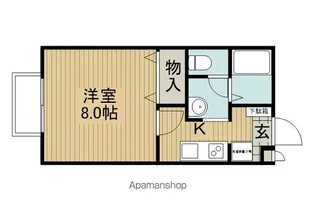 セジュール丁田B棟【107号室】の間取り