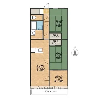 トリコロールⅠ【6階】の間取り