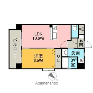 福岡県福岡市博多区博多駅南4丁目【マンション】の間取り