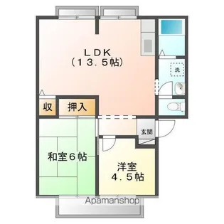 ウィンディアさの【101号室号室】の間取り
