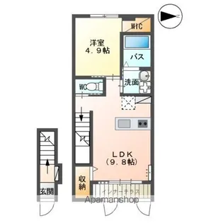 フリーダム安積【205号室】の間取り