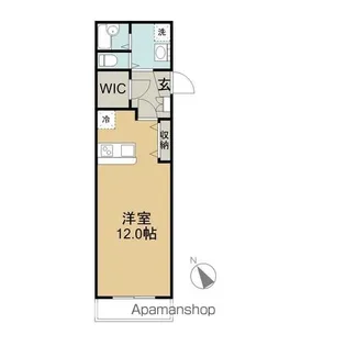 フォンテーヌ郷中【204号室】の間取り