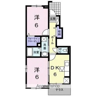 プリムローズ ノユルⅡ【1階】の間取り