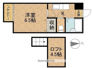 ビバリーハウス萩丘B【2階】の間取り