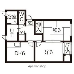 メゾンリリーフ長岡B【1階】の間取り