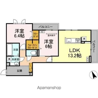D’S LIEN (ディーズリアン) B【2階】の間取り