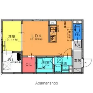 FSTYLE西取石4号館【302号室】の間取り