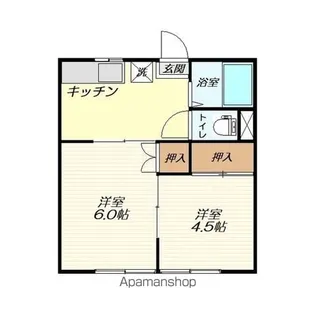 シャンコーポA棟【203号室】の間取り