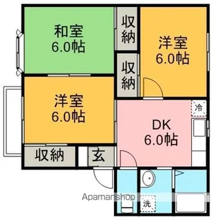 メンバーズタウンかすみL棟【2階】の間取り