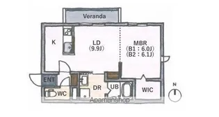 CASA IN COLLINA【1階】の間取り