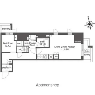 コンフォリア東上野【4階】の間取り