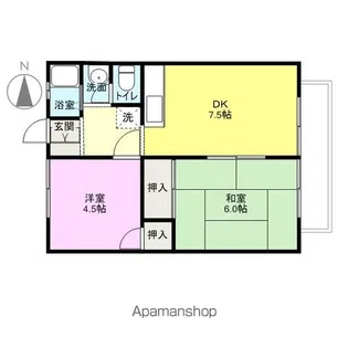 北川コーポ【21号室】の間取り