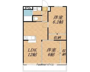 ハイツドルチェ【301号室】の間取り